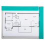 Porte-bloc aimanté PVC A4 turquoise