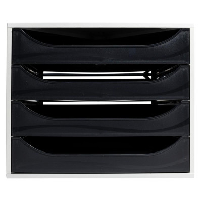 ECOBOX Caisson 4 tiroir Office gris/noir