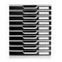 MODULO A4+ 10 tiroirs gris lumière/noir