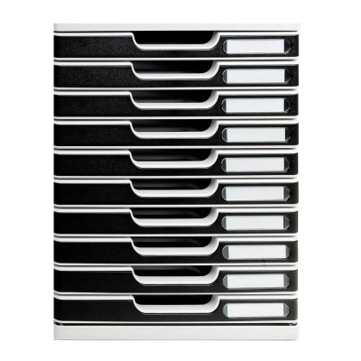 MODULO A4+ 10 tiroirs gris lumière/noir