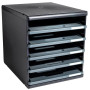 MODULO A4 - 5 tiroirs ouverts ECO noir/g