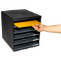 MODULO A4 - 5 tiroirs ouverts ECO noir/g
