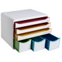 STORE-BOX MAXI 6 tiroir blanc/arlequin/b