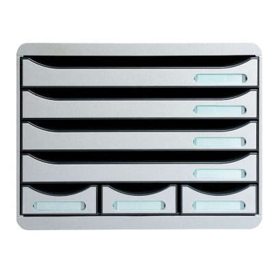 STORE-BOX MINI 7 tiroirs gris lumière