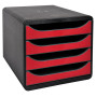 BIG-BOX Iderama noir/rouge carmin