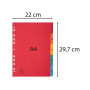 Intercalaire indexé NF A4 1-5