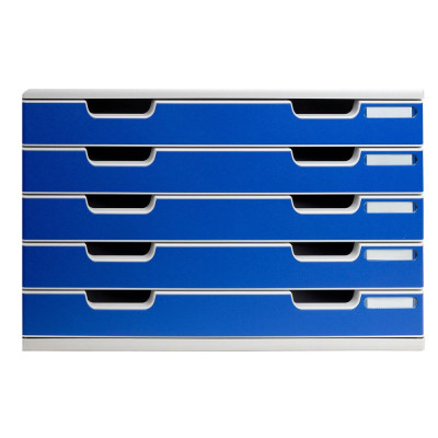 MODULO A3+ 5 tiroirs gris lumière/bleu
