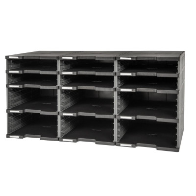 MODULODOC 12 cases vides noir/gris souri
