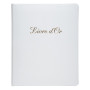Livre d'or cuir Alpille 26X22 blanc +/t
