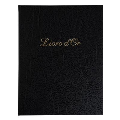 Livre d'or balacron Noir 26x22 +/titre
