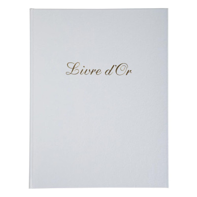 Livre d'or balacron Blanc 26x22 +/titre