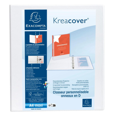 Classeur personnalisable 2anx D40 blanc