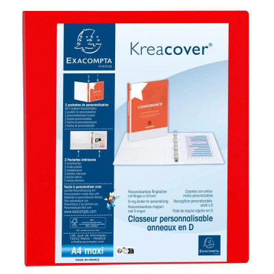 Classeur personnalisable 4anx D40 rouge