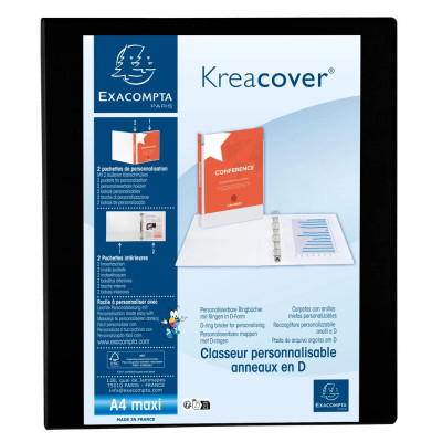 Classeur personnalisable 4anx D25 noir