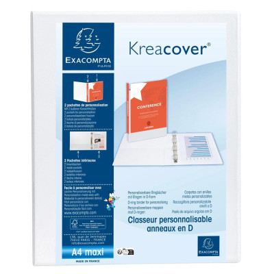 Classeur personnalisable 4anx D20 blanc