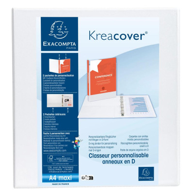 Classeur personnalisable 4anx D60 blanc