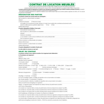 FLLES C.L POUR LOCATION MEUBLÉE