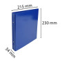 Classeur 17x22 2anx25mm Iderama bleu fo.