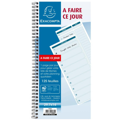 Carnet spiralé A FAIRE 14x29.7 125FLLS