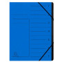 Trieur agrafé int. noir 7 comp. bleu