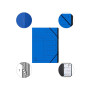 Trieur agrafé int. noir 7 comp. bleu