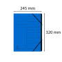 Trieur agrafé int. noir 7 comp. bleu