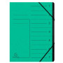 Trieur agrafé int. noir 7 comp. vert