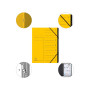 Trieur agrafé int. noir 7 comp. Jaune