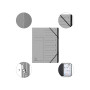 Trieur agrafé int. noir 7 comp. Gris