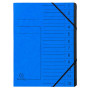 Trieur agrafé int. noir 12 comp. bleu