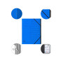 Trieur agrafé int. noir 12 comp. bleu