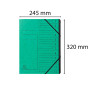Trieur agrafé int. noir 12 comp. vert