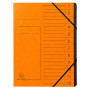 Trieur agrafé int. noir 12 comp. Orange
