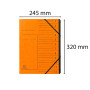 Trieur agrafé int. noir 12 comp. Orange