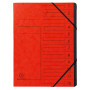 Trieur agrafé int. noir 12 comp. rouge