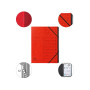 Trieur agrafé int. noir 12 comp. rouge