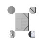 Trieur agrafé int. noir 12 comp. Gris