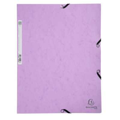 Chem. 3rab+élast. A4 carte AQUAREL mauve