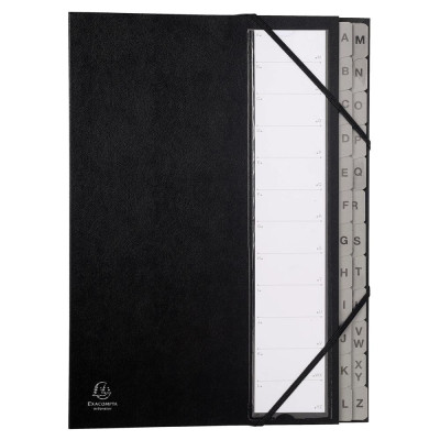Trieur 24 compart. Alphabétiques Noir