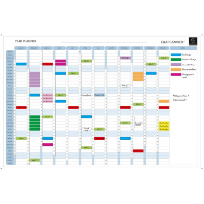 PLANNING MAGNETIQUE ANNUEL ANGLAIS