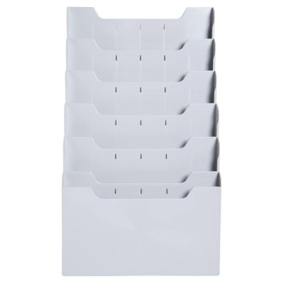 Trieur A4 horiz monté 6 cases gris lum