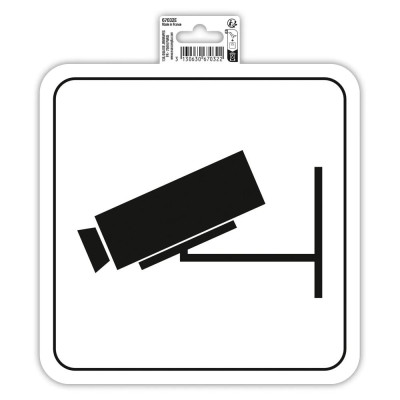 Panneau adhésif video surveillance 20cm