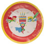10 Assiettes carton rond 23cmSuper héros