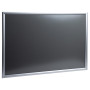 Cadre mural aluminium A1 alu/cristal