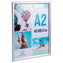 Cadre mural aluminium A2 alu/cristal