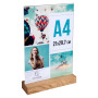 Porte-visuel a. socle en bois A4vertical