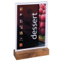 Porte-visuel a. socle en bois A5vertical