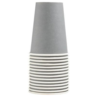 15 Gobelets carton 20cl Gris