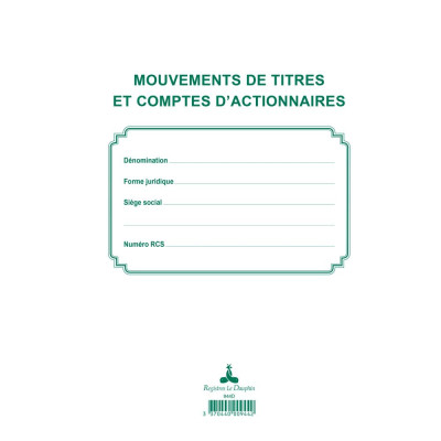 REGISTRE DES MOUVEMENTS DE TITRES
