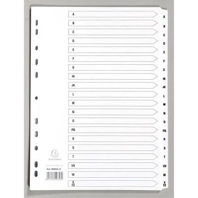 Intercal.carte blanche A4 20 Pos. A-Z